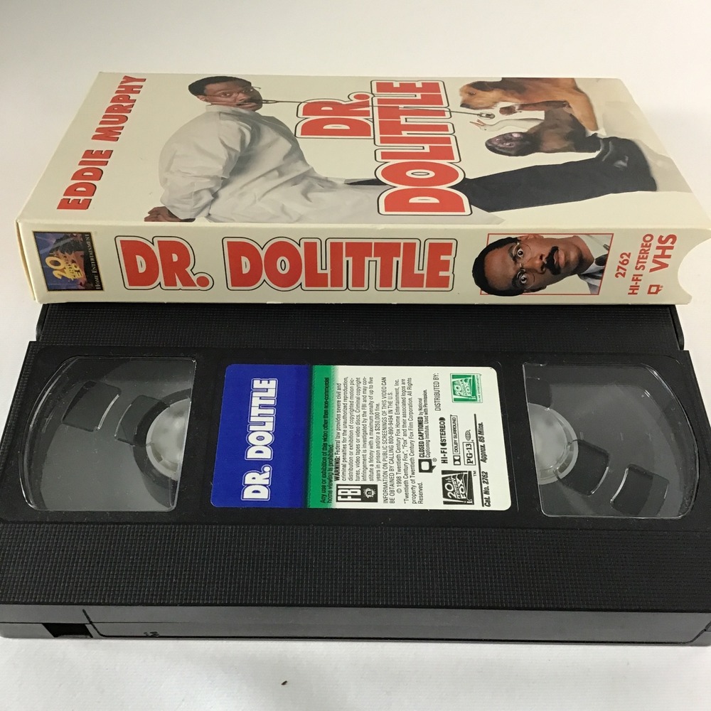 90's Dr Dolittle VHS Eddie Murphy 1998 20th Century Fox Family Comedy Movie 2762 - Picture 3 of 3
